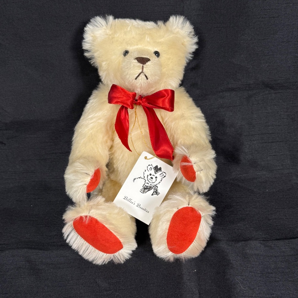 Billee's Beasties Mistletoeโ 1987 Mohair Jointed Teddy Bear Billee Henderson